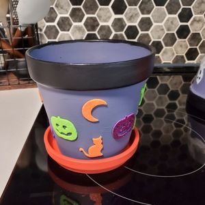 Hand Painted Terrra Cotta Flower Pot